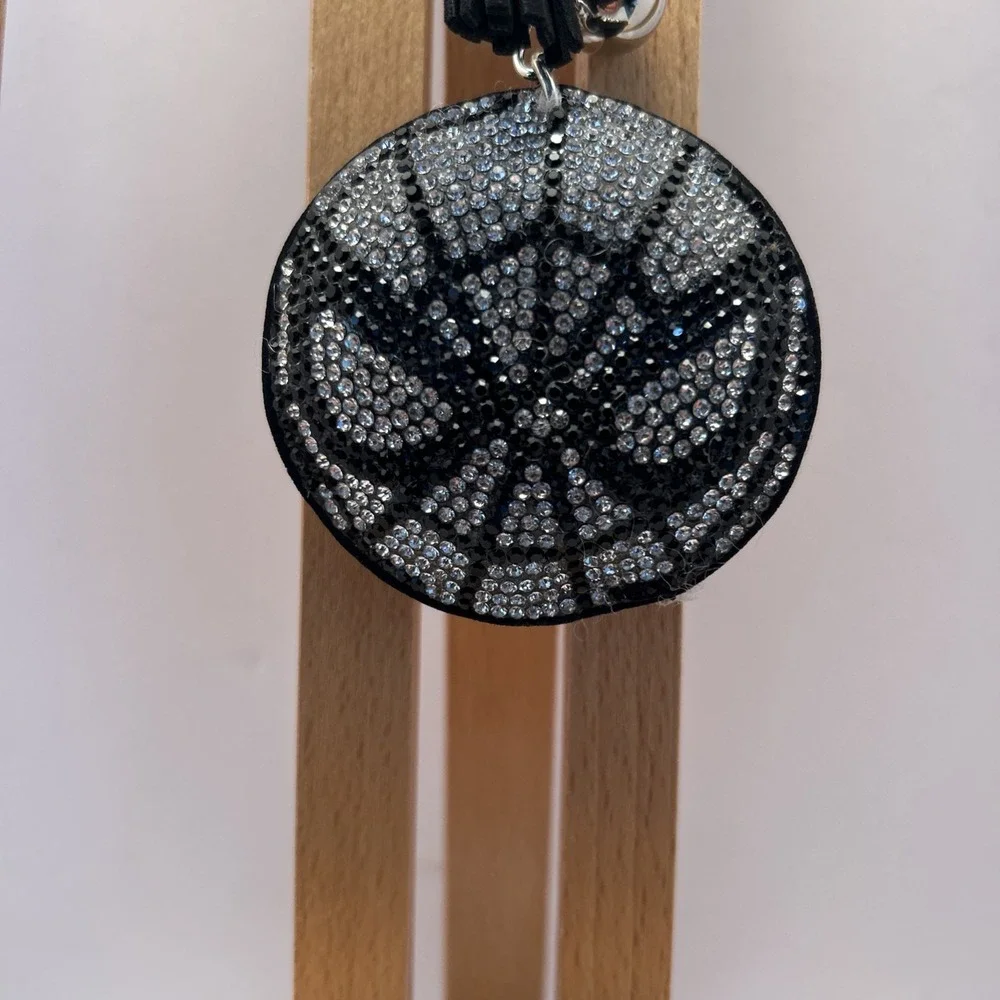 Spiderman Face Bling Bag Charm / Keychain W/ Tassel